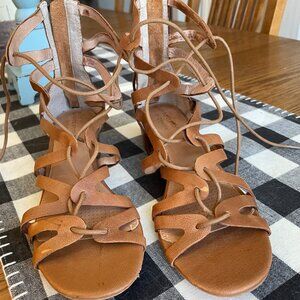 Corso Como Lace up Gladiator Sandal.Size 6